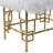 Metal Gold Stool with Faux Fur
