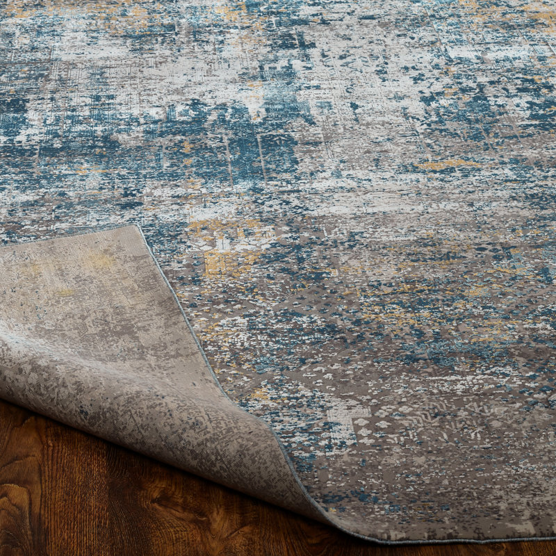 Area Rug in Gray, Rectangle 3'9" x 5'9"