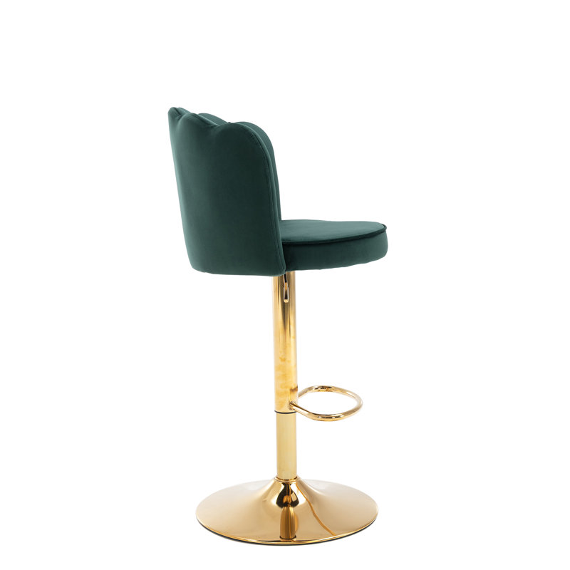 Tabouret à hauteur réglable Ludka, Vert foncé
