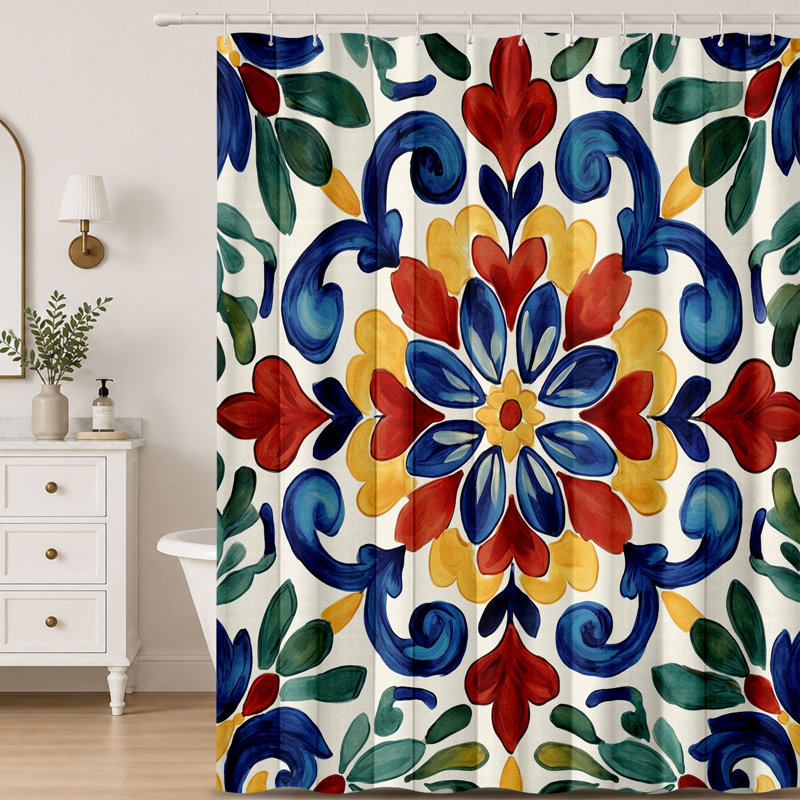 Shower Curtains with Hooks Included