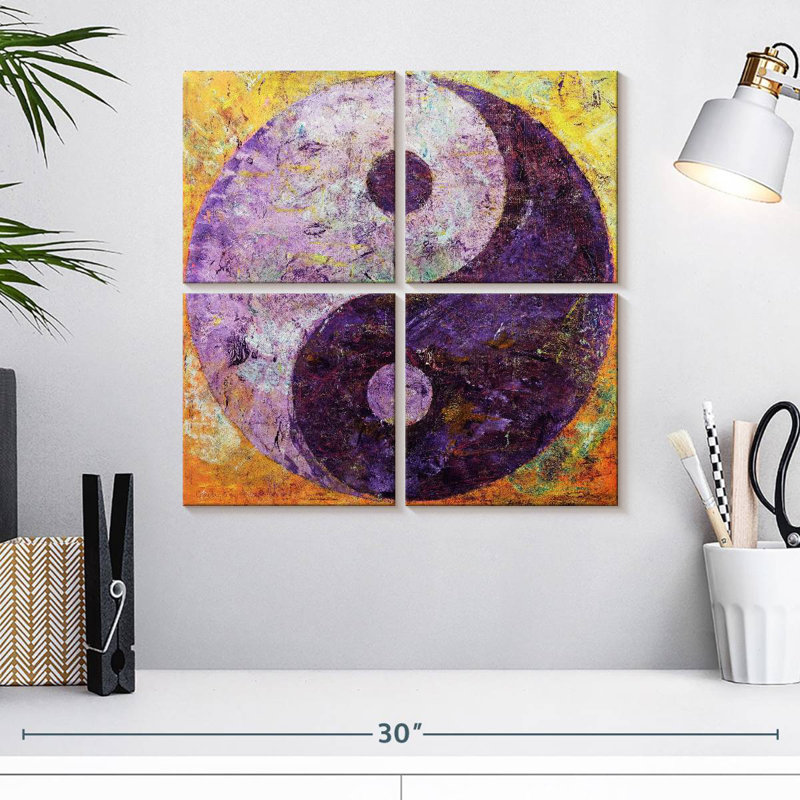 Kerrick Purple Yin Yang, 18" H x 18" W