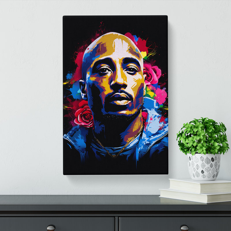 Tupac Shakur Pop - Wrapped Canvas, 76cm H x 50cm W x 3cm D