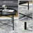 24" Round Coffee Table With Hammered Tray Top, Vintage Metal Center Table