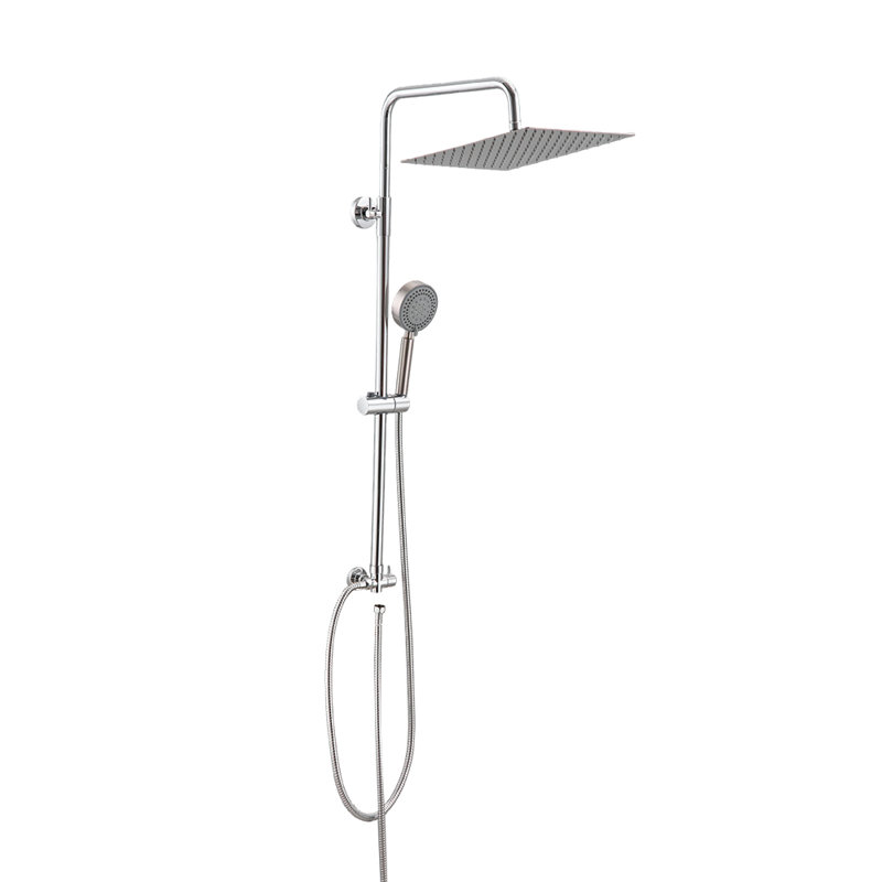 Chrome-Plated Bathroom Shower Riser Rail Kit