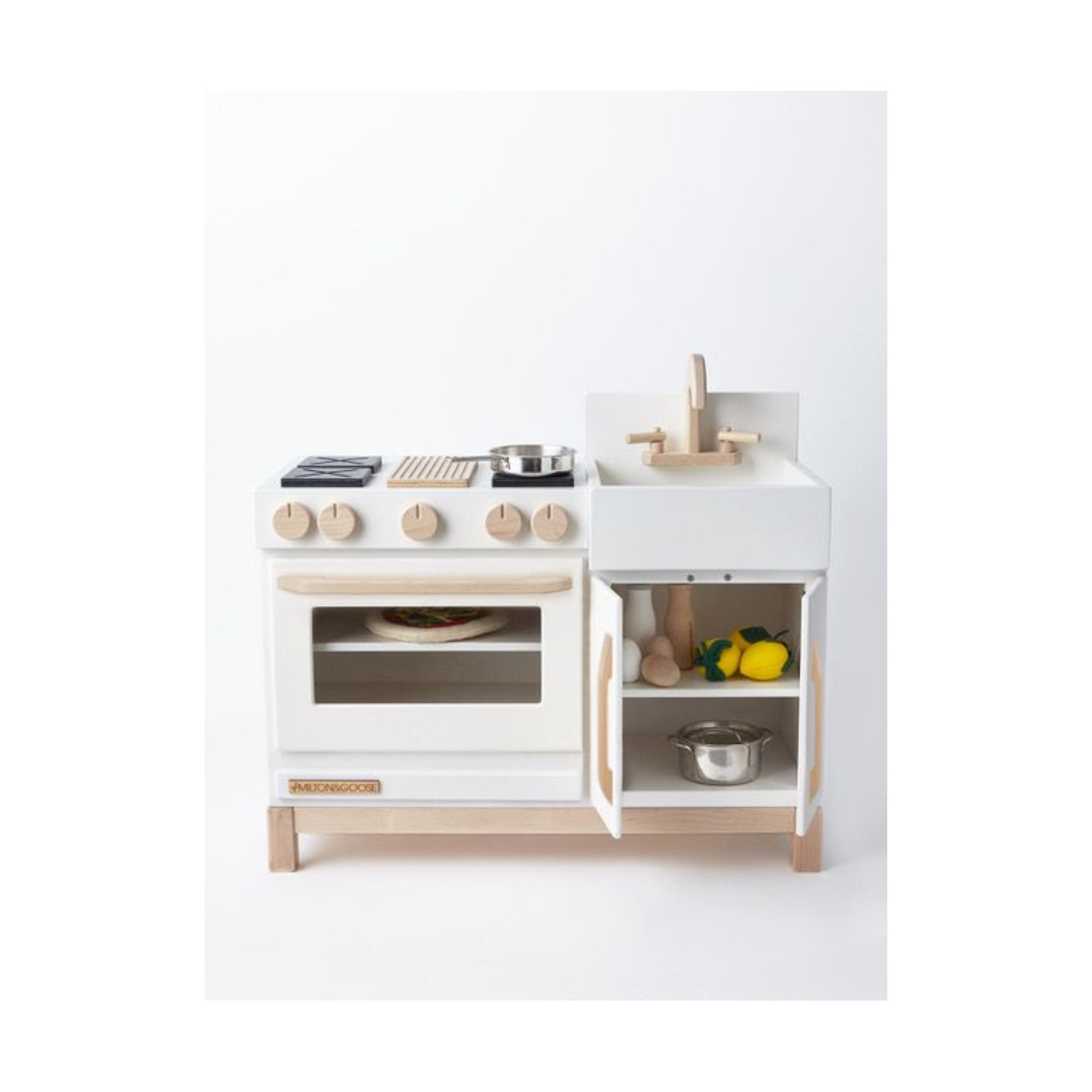Essential Wooden Play Play Kitchen Set Set, White