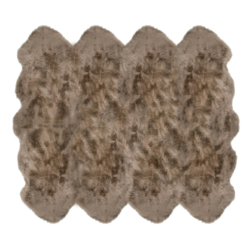 Tapis taupe Chanden, Octogone 6 pi x 7 pi 6 po