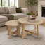 Ensemble de 2 tables basses rondes gigognes, tables d'appoint modernes, tables de chevet empilables en forme de X pour salon, chambre, balcon-684115023