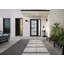 Façade extérieure avant porte en verre givré Fibre de verre givré / Manux 8312 noir mat / côté extérieur fenêtre / bureau Portes d'entrée commerciales et résidentielles Garage de garage-W30 + 12 po x H80 po -Intérieur gauche-98195924-98195927-98195923