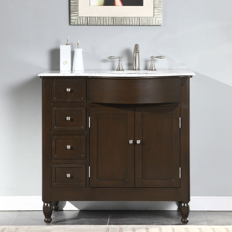 Comptoir de meuble-lavabo simple 36 po