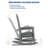 Adirondack Outdoor Poly Lumber Rocking Chair, All Weather HDPE Plastic Patio Rocker Chair with Wide Armrests-1274211759