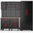 WFX Utility™ 6pcs Garage Cabinets And Storage System Set With Pegboard & Rubber Wood Worktop