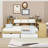 Wooden Daybed with Cabinets, Desk and Drawers-1428295402-1428295403