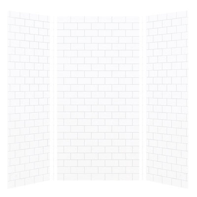 Saramar 96" x 48" x 36" Three Panel Shower Wall