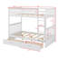 Lits superposés avec 2 tiroirs de rangement, structure en bois massif, échelle et barrière de sécurité - conception convertible-114346441-114346440
