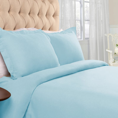 Ensemble de housse de couette classique supérieure en flanelle de coton supérieure avec taies décoratives Superior