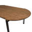 Aalaysia Teak Oval Solid Wood Top Metal Base Dining Table