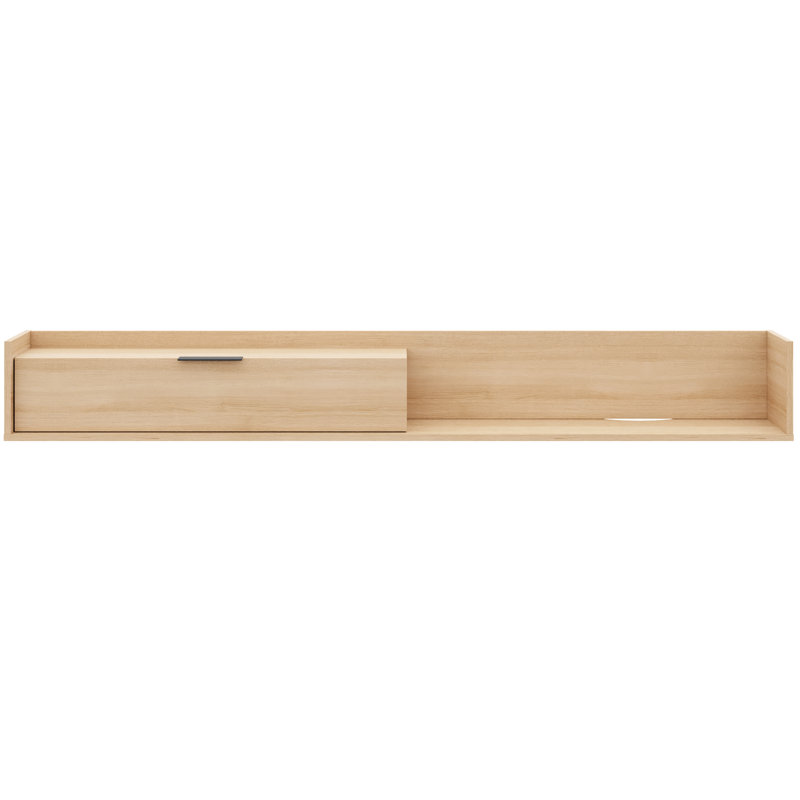 Slim Wall-Mounted TV Stand with Storage Cabinet Fits TVs up to 70", Beige