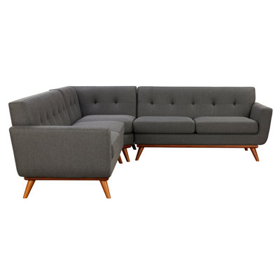 Arvetta Linen Tufted Corner Sectional Sofa