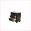 Table de chevet 2 tiroirs Traditional avec placage en noyer antique