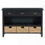 Console rétro avec paniers tissés jacinthe d'eau-821422418