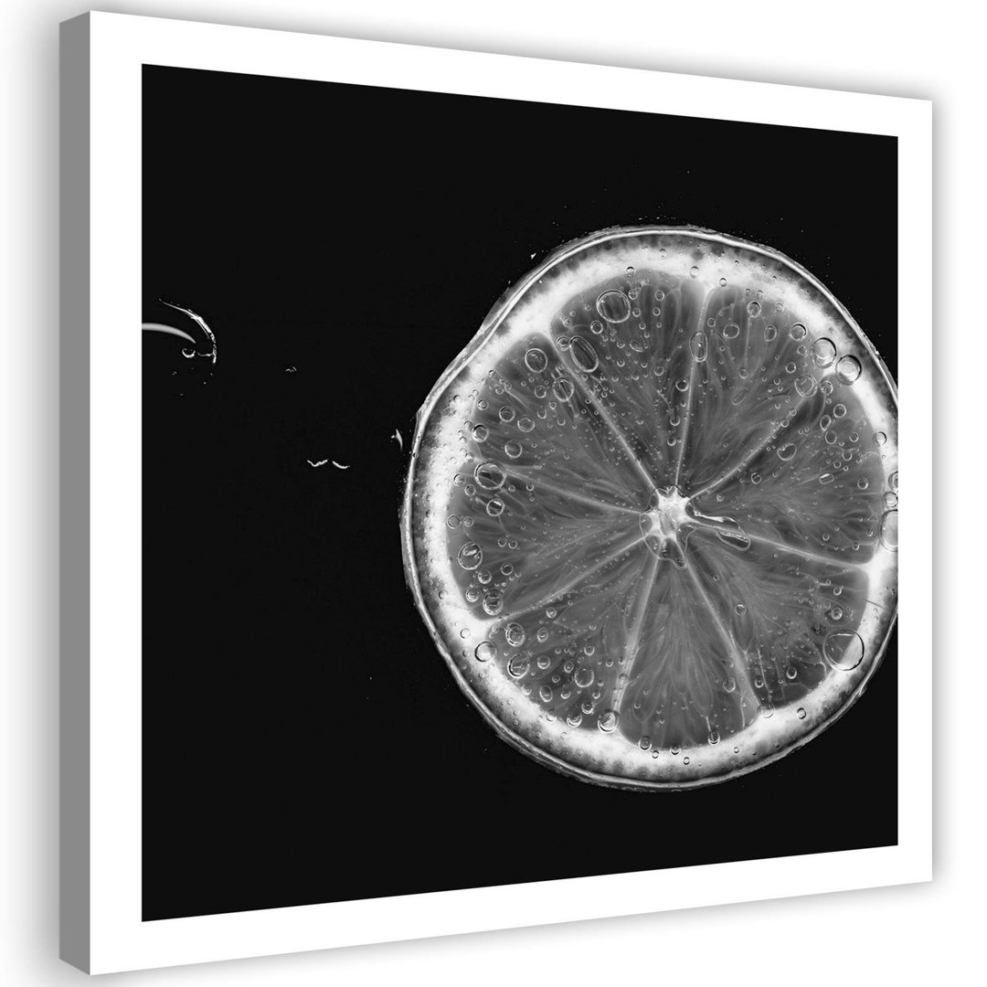 Leinwandbild Black And White Lemon