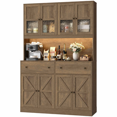 71" Kitchen Pantry with Charging Station