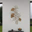 Décoration murale feuille d'or dorée avec accents blancs 25 po x 2 po x 40 po