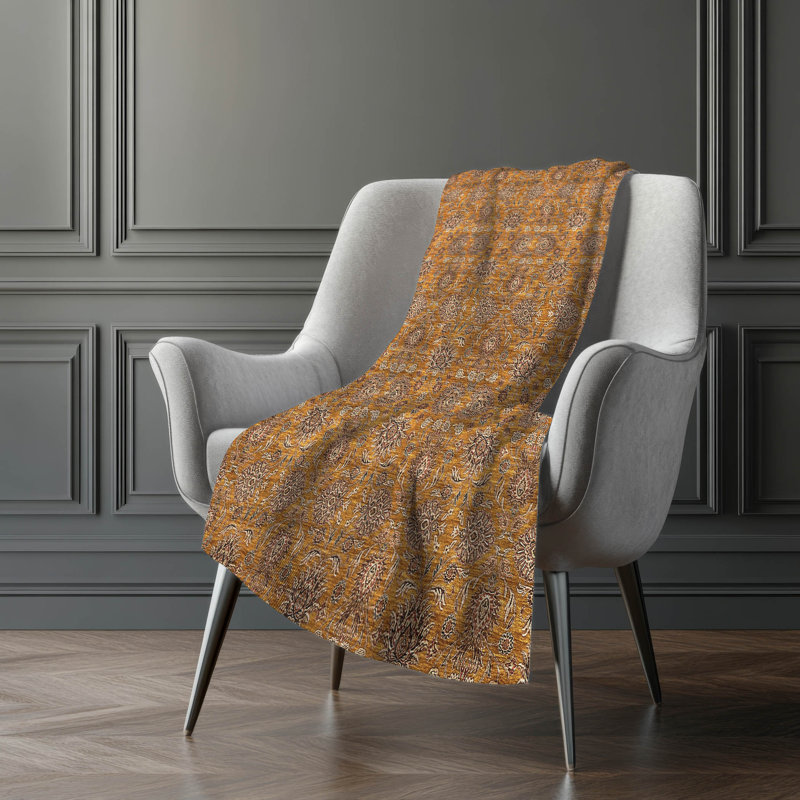 Jeté floral Sherpa ASB702 Addison, Cuivre