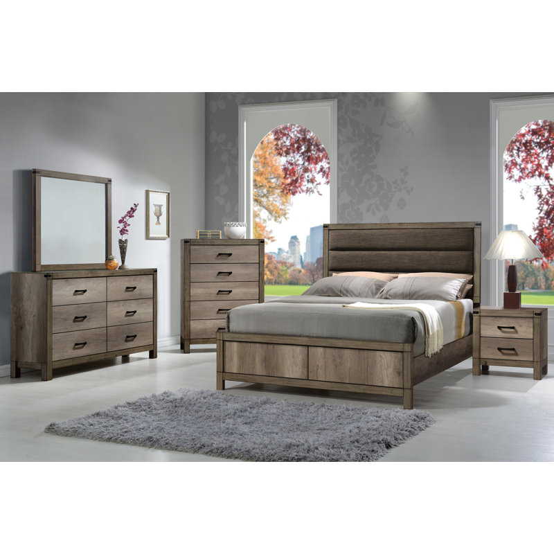 Élément géométrique rustique 1Pc, Grand lit