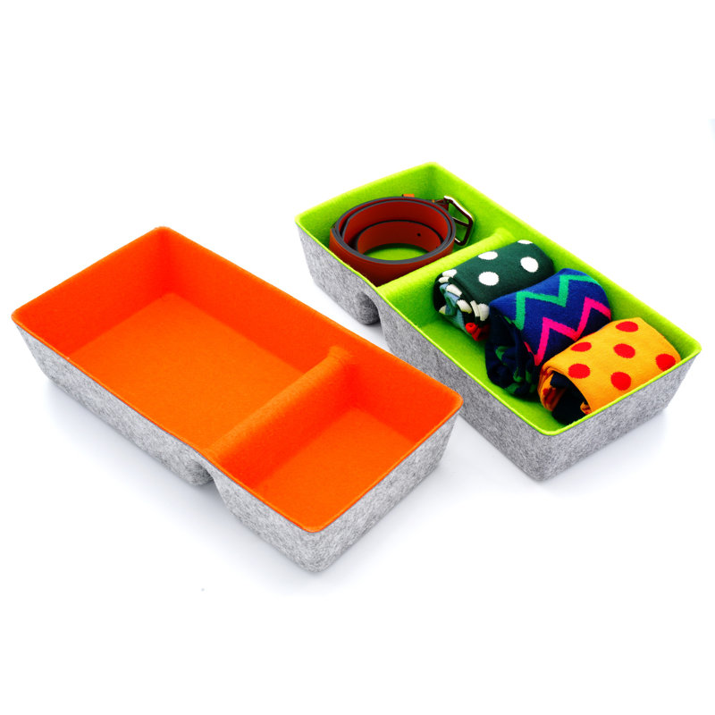 Ensemble de rangement H 3,1 po x l 6,1 po x P 12,6 po Anadi, Orange et vert