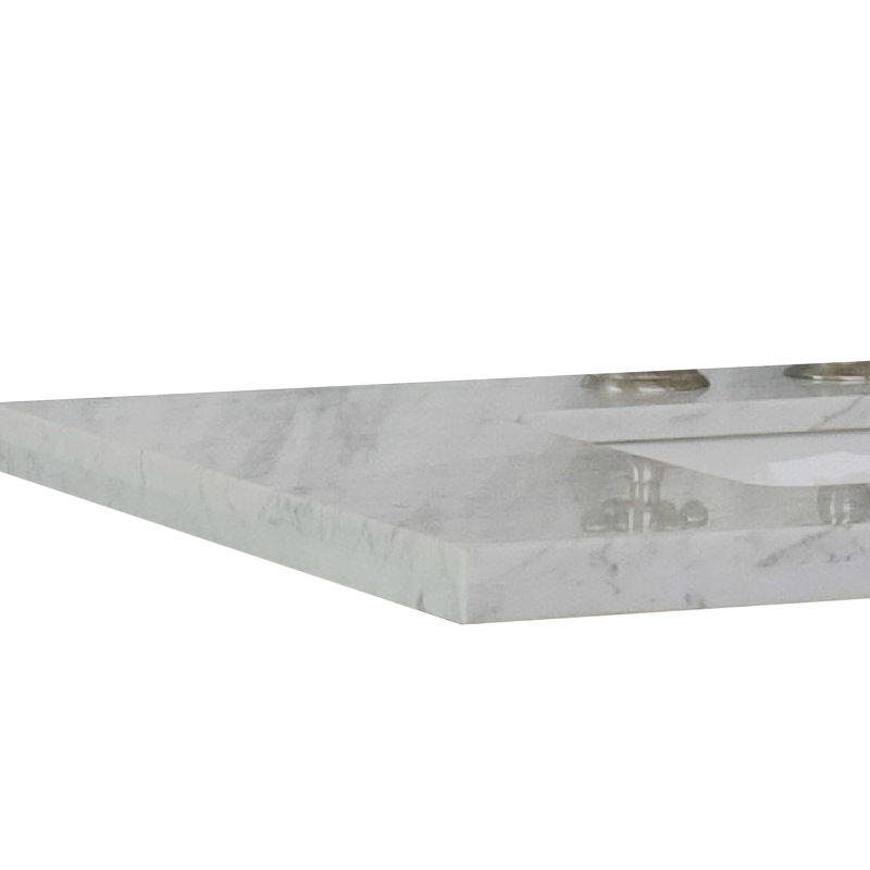 43" White Carrara Marble Countertop with Ceramic Sink