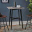 Table de salle à manger à hauteur de bar moderne 42 po - Stratifié haute pression avec pieds en bois d'hévéa