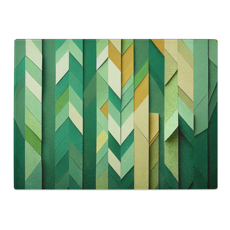 Compelling Chevron Art Abstract  Glass Chopping Board