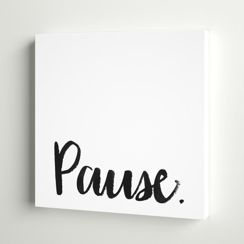 «Simple Mantras II» par Grace Popp - Art textuel sur toile tendue, H 12 po x l 12 po
