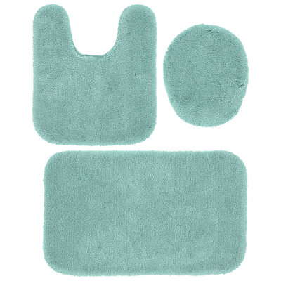 Ensemble de tapis de bain en nylon 3 pièces avec envers antidérapant Billy-Dean