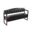 Banc de réception 57,83 po Mid-Century avec dossier capitonné et garniture cloutée-1394639144