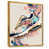 Toile avec cadre flottant or