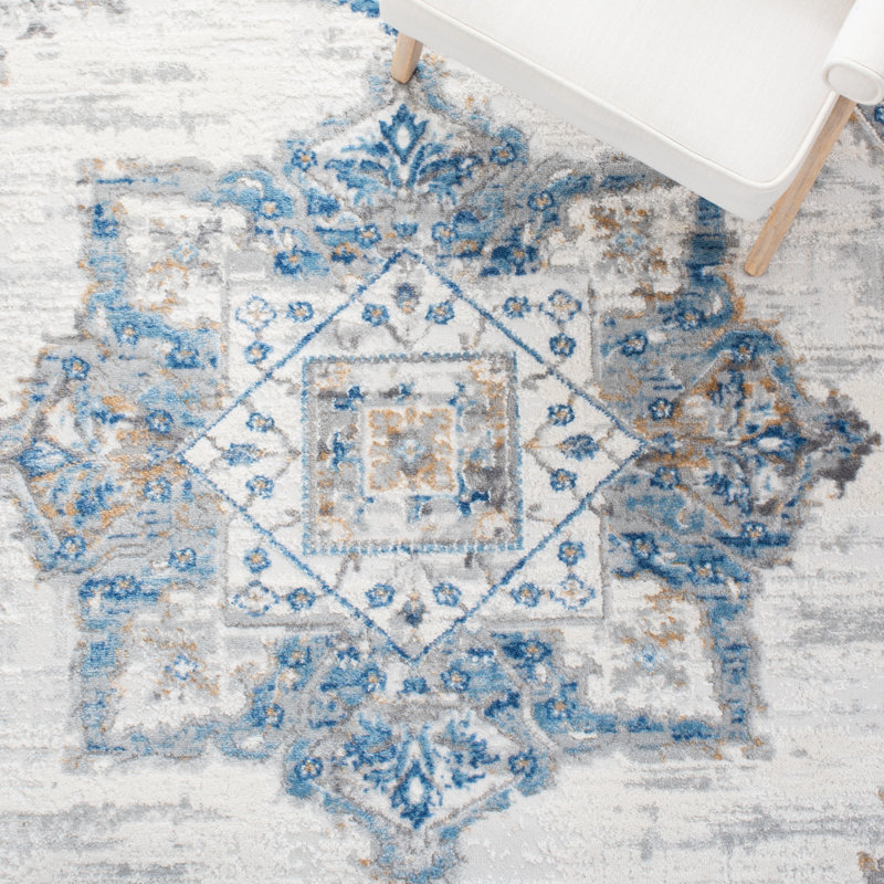 Dishita 100 Performance Oriental Rug, Square 6'7"