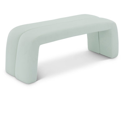 Banc rembourré en cuir Ishanjeet