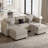 Alyciana U-Shaped Upholstered Sectional Couch Apartment Modular Sofa with Storage Ottoman-1228096509