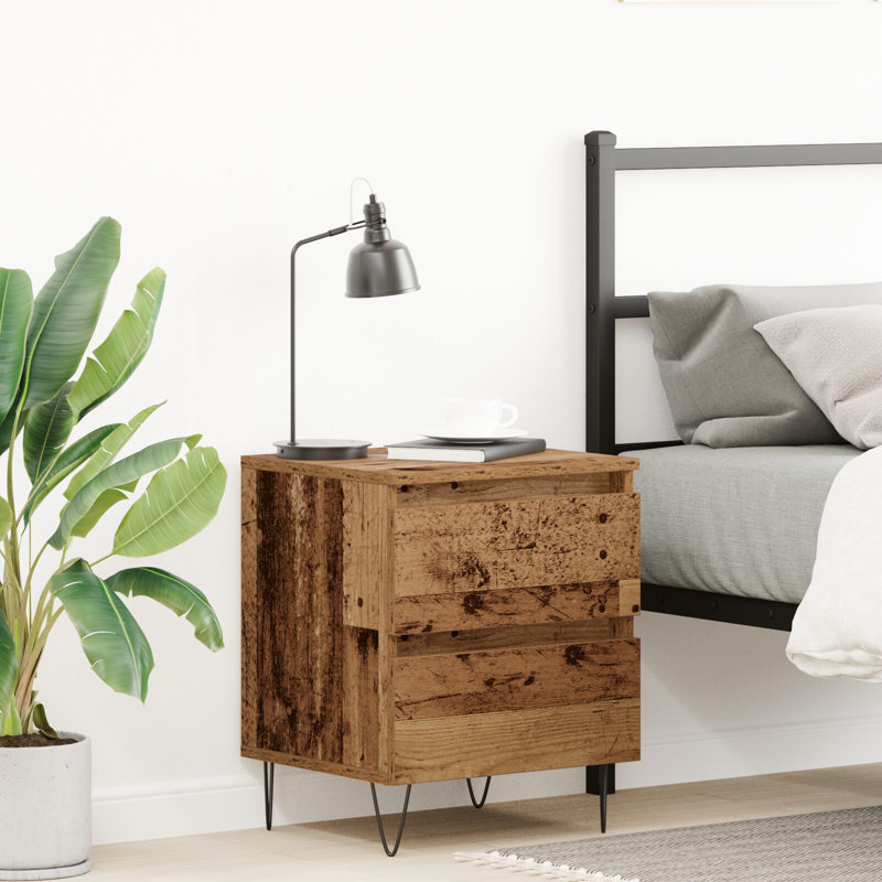 40cm W Solid Wood Bedside Table