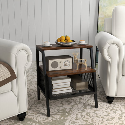 45cm W Metal Bedside Table