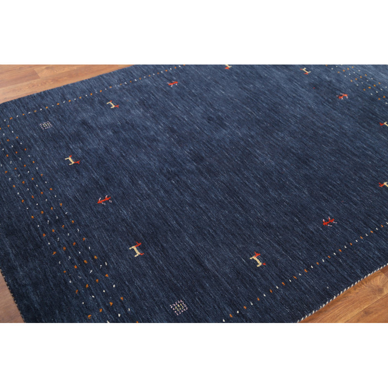 Navy Blue Tribal Gabbeh Oriental Rug