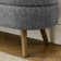Ottoman Oval Storage Bench,Rubber Wood Legs, Gray (43.5"X16"X16")Dark Blue