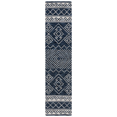 Metro 459 Area Rug In Navy / Ivory