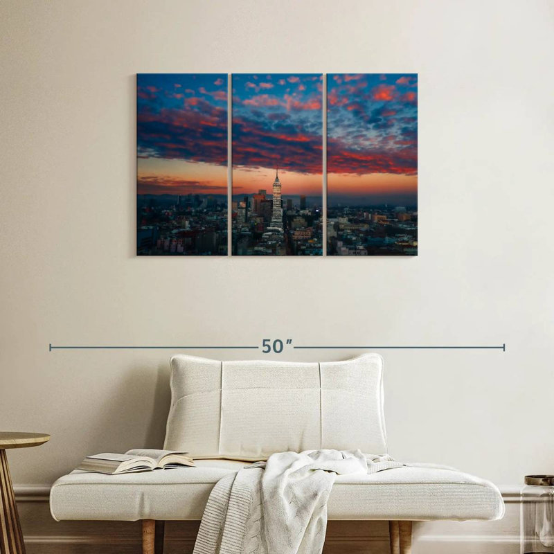 Skyline de Sireci, Mexique, H 24 po x l 38 po