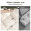 Canapé modulaire de 158 po, canapé en L surdimensionné avec repose-pieds et siège profond à 5 places avec coussin décoratif-1104375672-1104375675