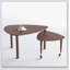 Table basse rotative moderne à 360 degrés, pieds en bois massif, assemblage facile, parfait pour les petits appartements et les salons