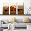 Skylight Barn in the Fog - ensemble de 3 photographies sur toile tendue-1358848607