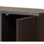 Espresso 2-Door Wine Cabinet with Stemware Rack
